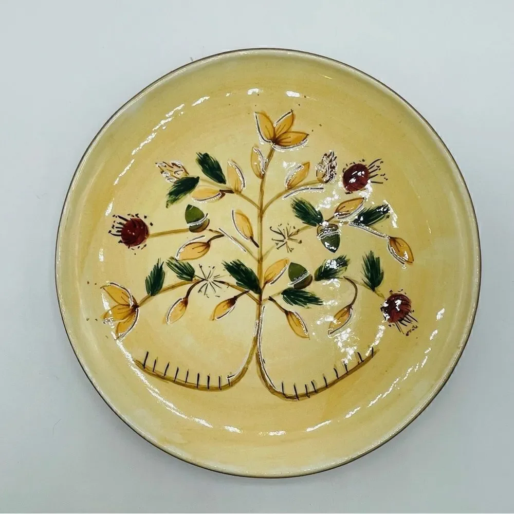 Pottery Barn Ceramic Tree of Life Dessert Plate